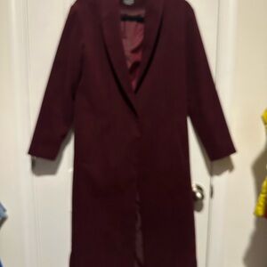 Atmosphere Deep Burgundy Trench Coat